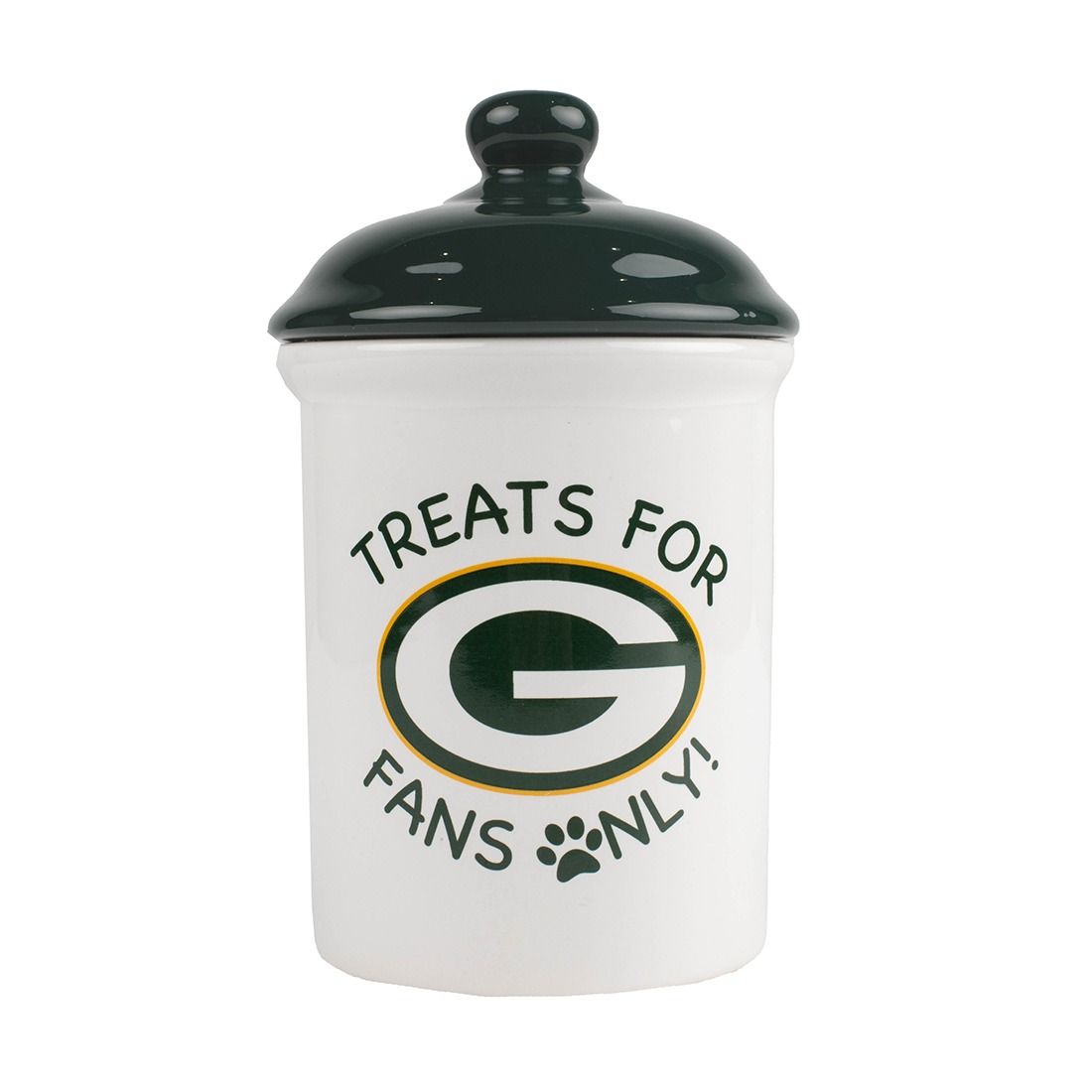 Packers Ceramic Pet Treat Canister