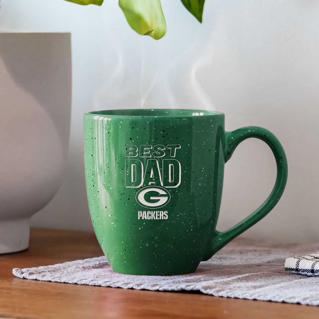 Packers Best Dad Speckled Bistro Mug
