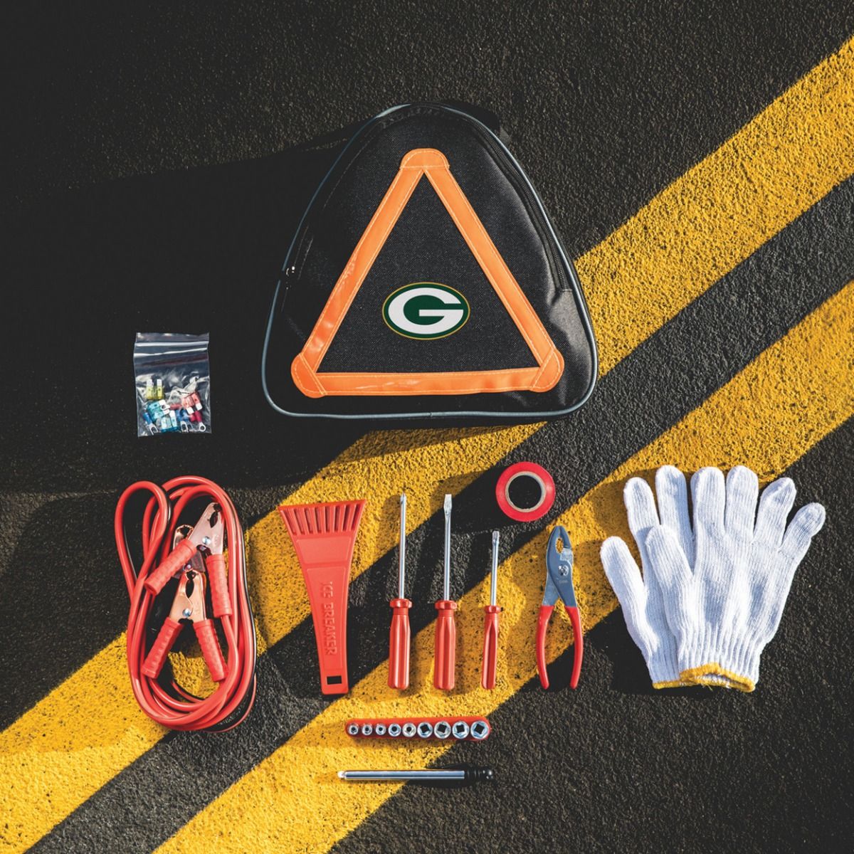 Packers Roadside Emergency Car Kit 3 Packers Roadside Emergency Car Kit