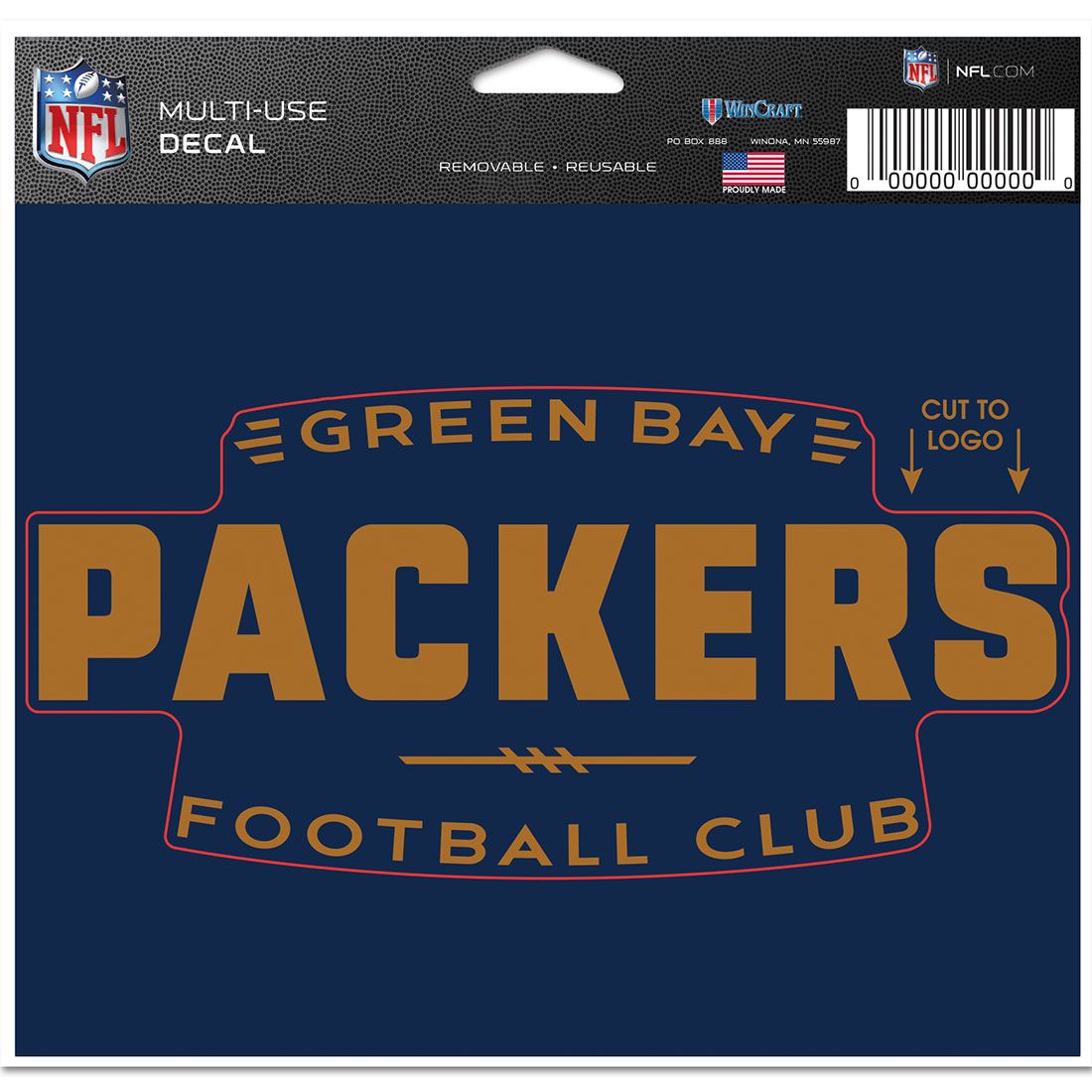 Packers 23 Classic Wincraft Football Club MU Decal