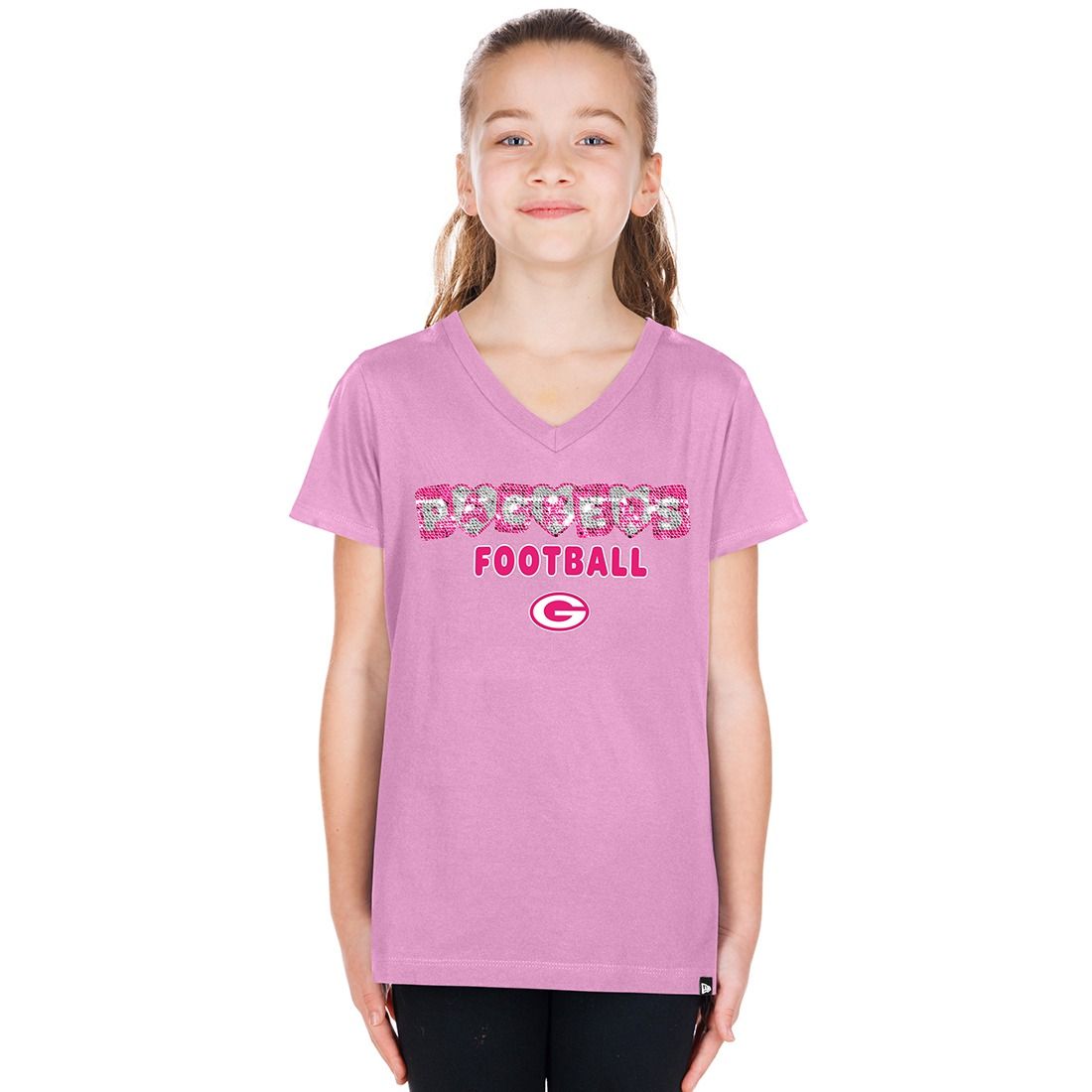 Packers New Era Girls Fondant Sequin T-Shirt 9 Packers New Era Girls Fondant Sequin T-Shirt