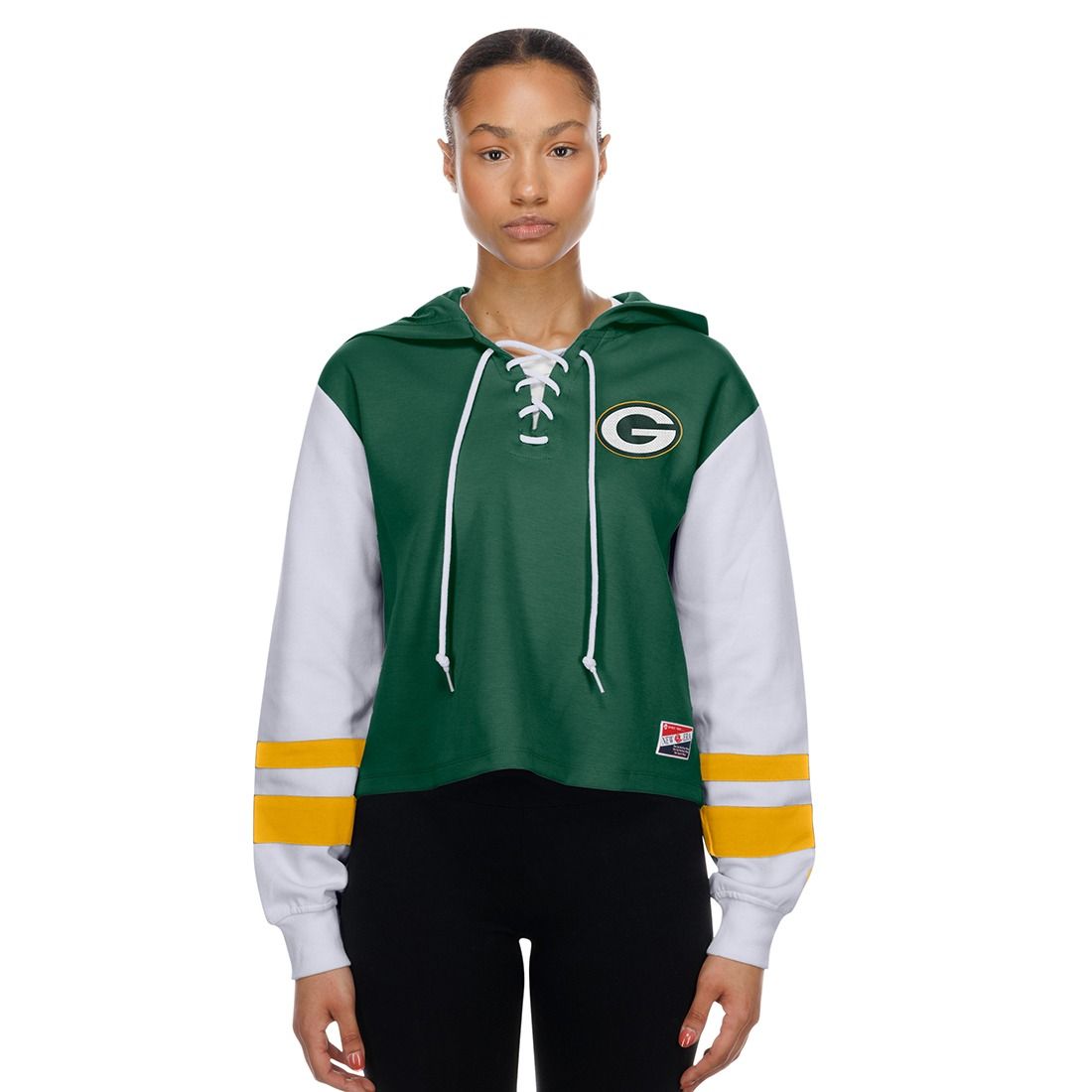 Packers New Era Womens Throwback Laced Hoodie 8 Packers New Era Womens Throwback Laced Hoodie