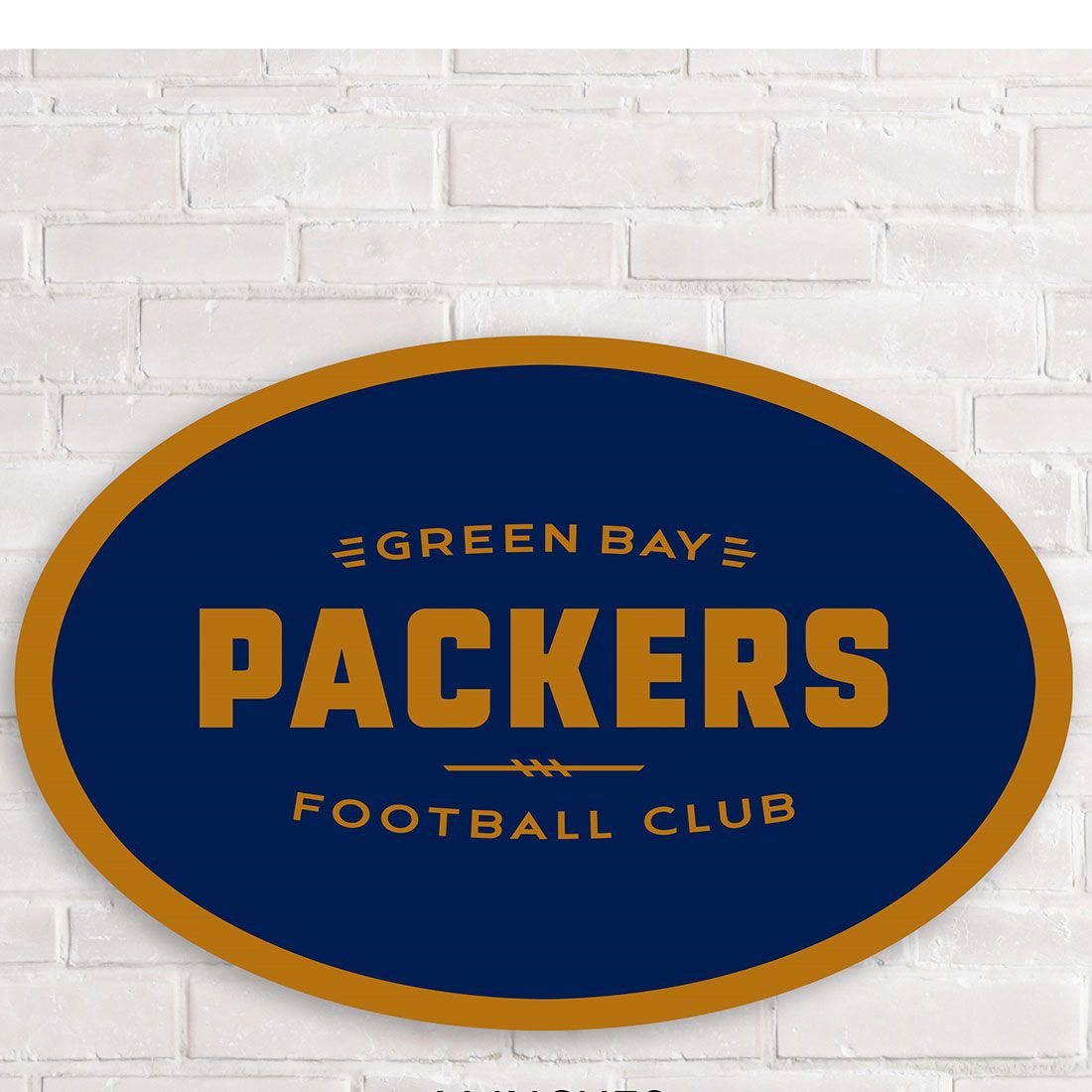 Packers 23 Classic Small Oval Wood Sign