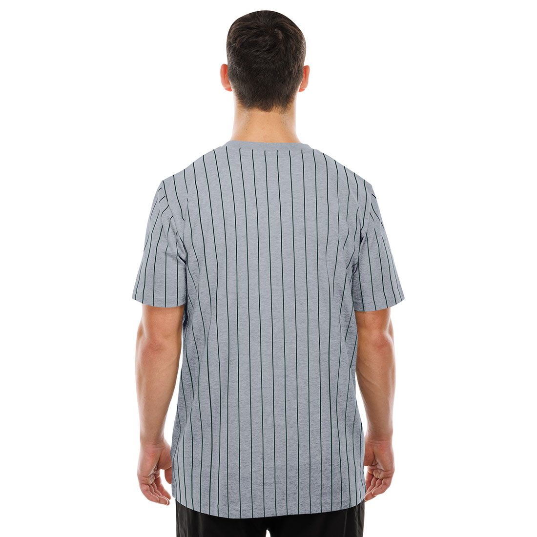 Packers New Era Logo Lockup Pinstripe T-Shirt