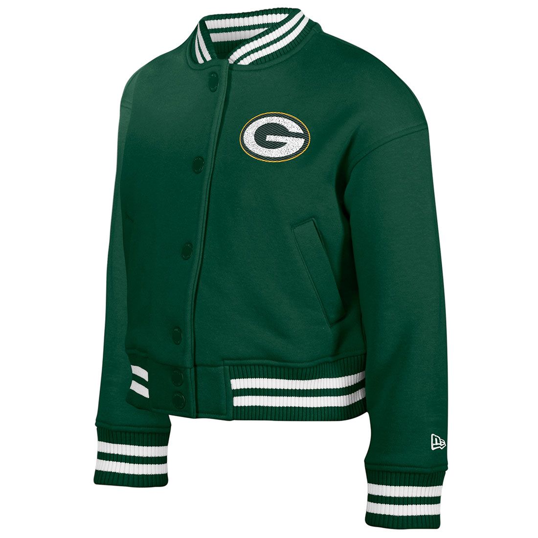 Packers New Era Girls Snap Front Fleece Jacket