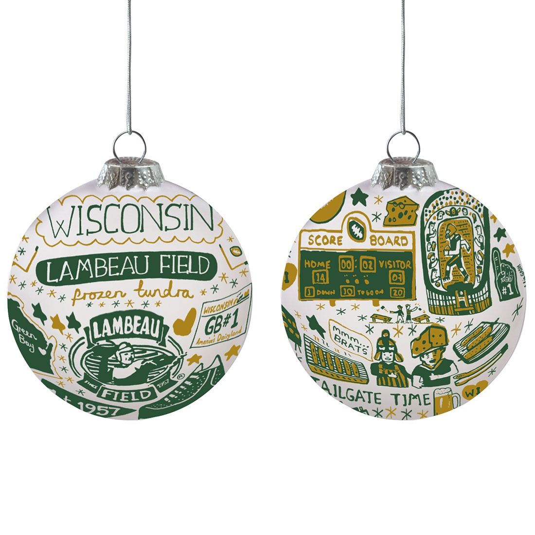 Lambeau Field Julia Gash Bulb Ornament