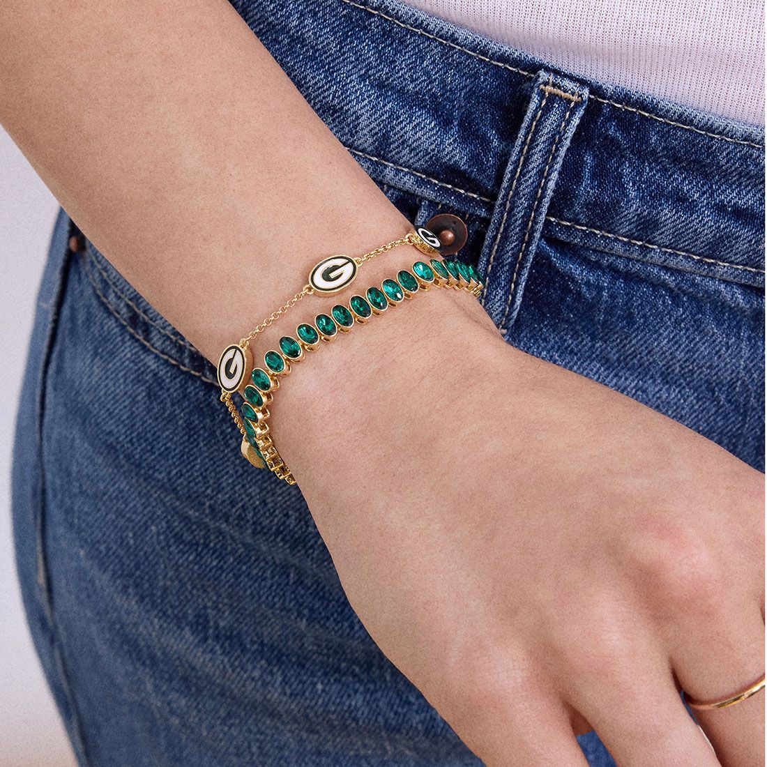Packers BaubleBar Tennis Bracelet Set