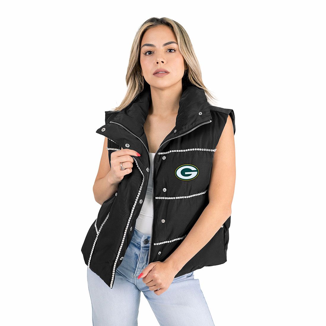 Packers Gameday Couture Womens Make It Shine Vest