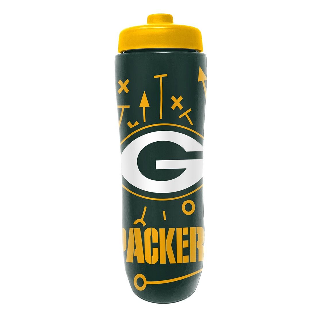 Packers Playbook Squeezy Water Bottle