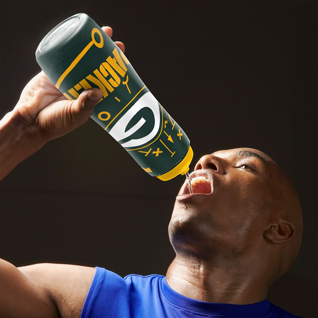 Packers Playbook Squeezy Water Bottle