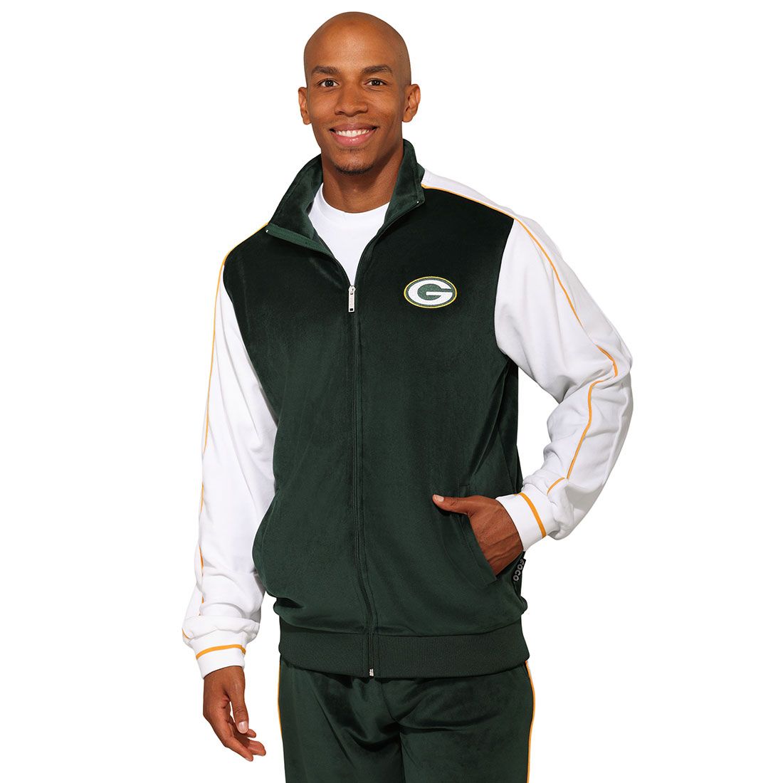 Packers FOCO 2-Tone Velour Jacket