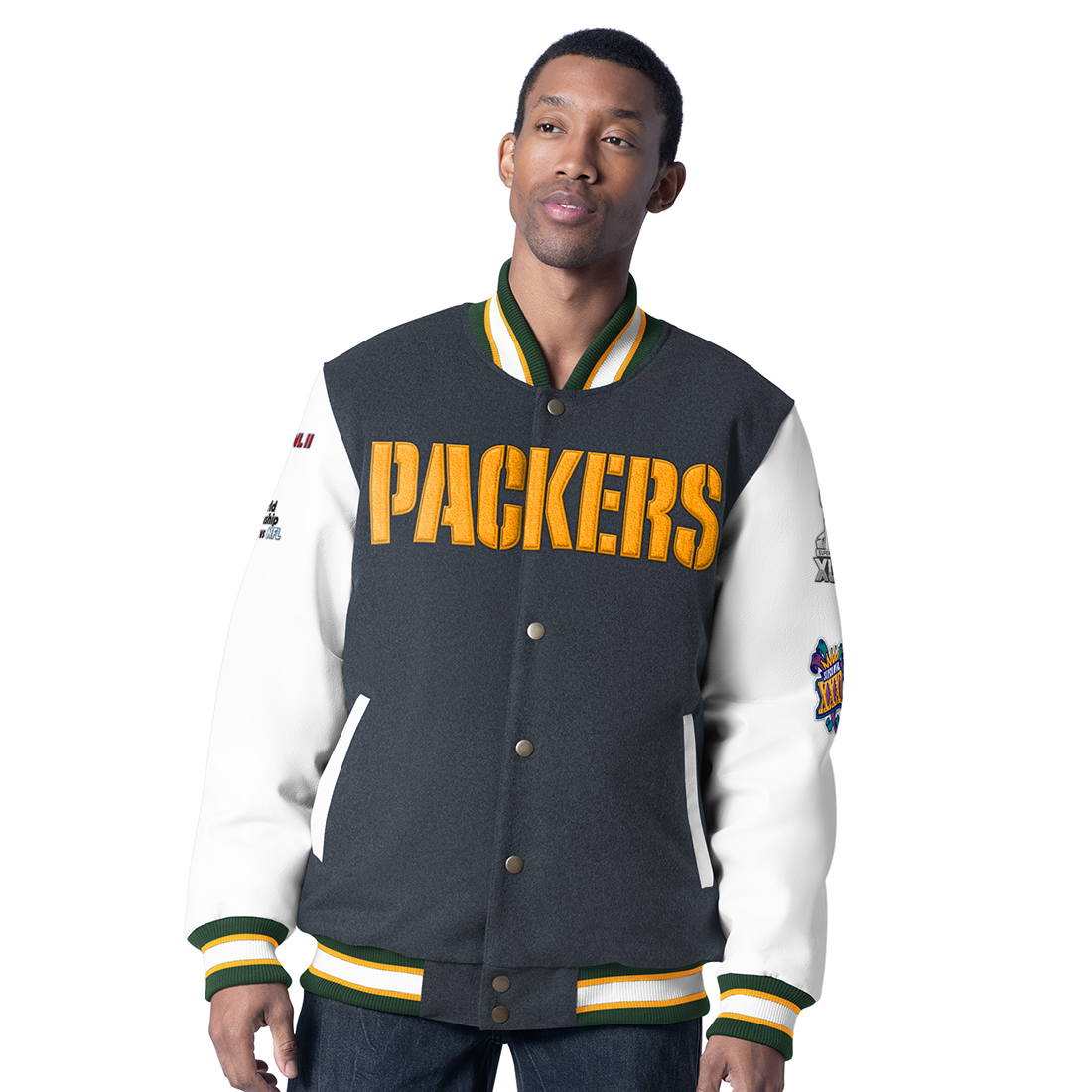 Packers Pump Fake Varsity Super Bowl Jacket