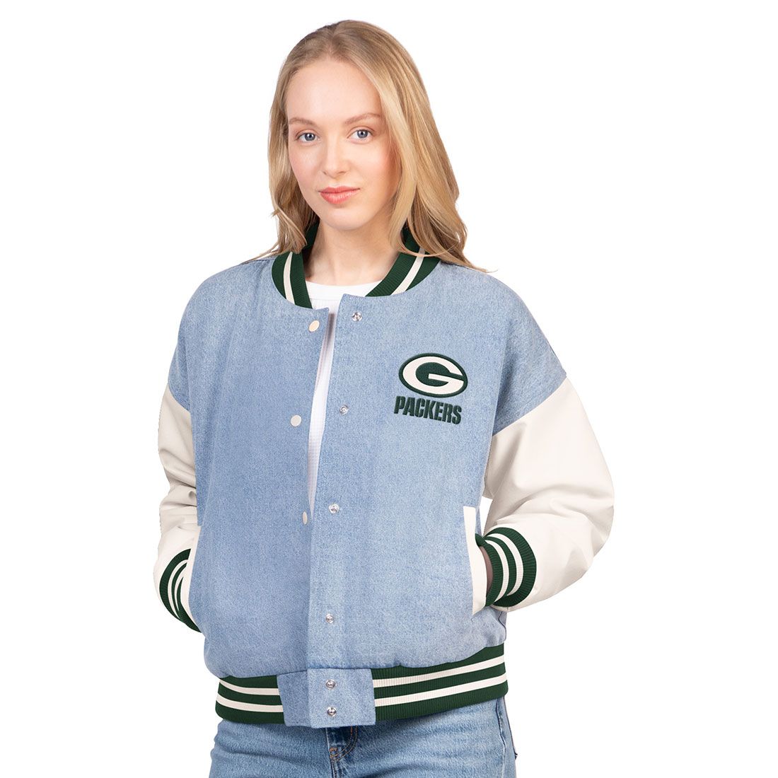 Packers Womens Home Field Varsity Jacket 5 Packers Womens Home Field Varsity Jacket