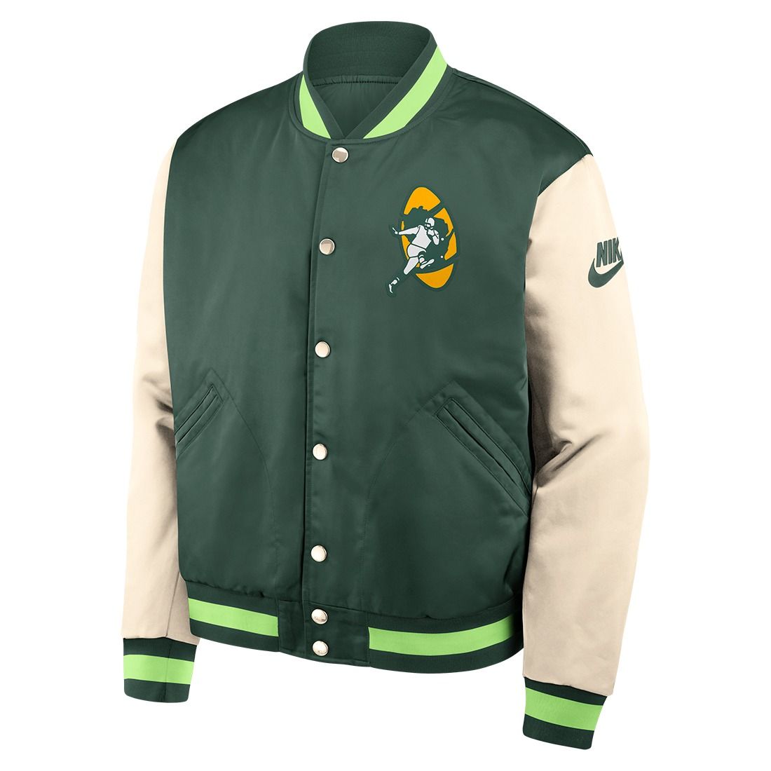 Packers Nike Throwback Rewind Legacy Bomber Jacket
