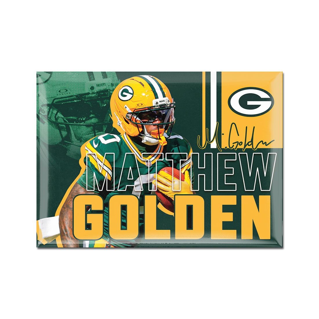 Packers Wincraft #0 Matthew Golden Block Magnet
