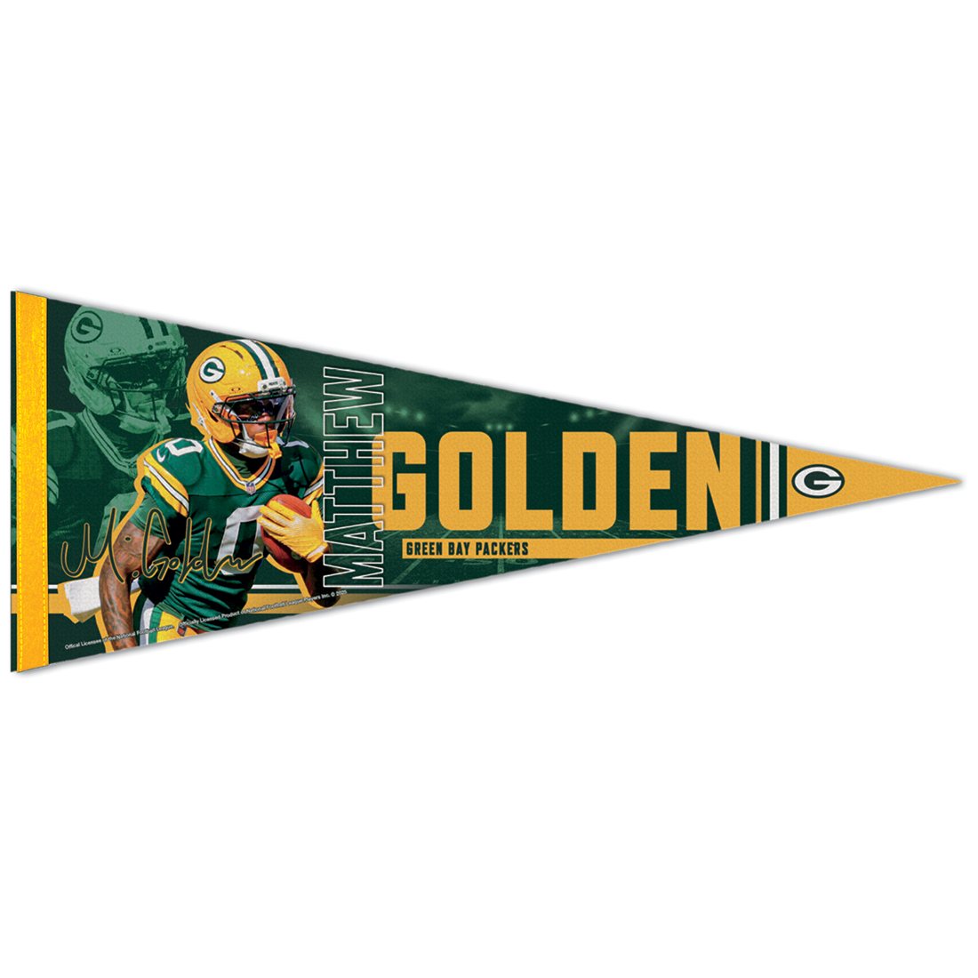 Packers Wincraft #0 Matthew Golden Block Pennant 3 Packers Wincraft #0 Matthew Golden Block Pennant