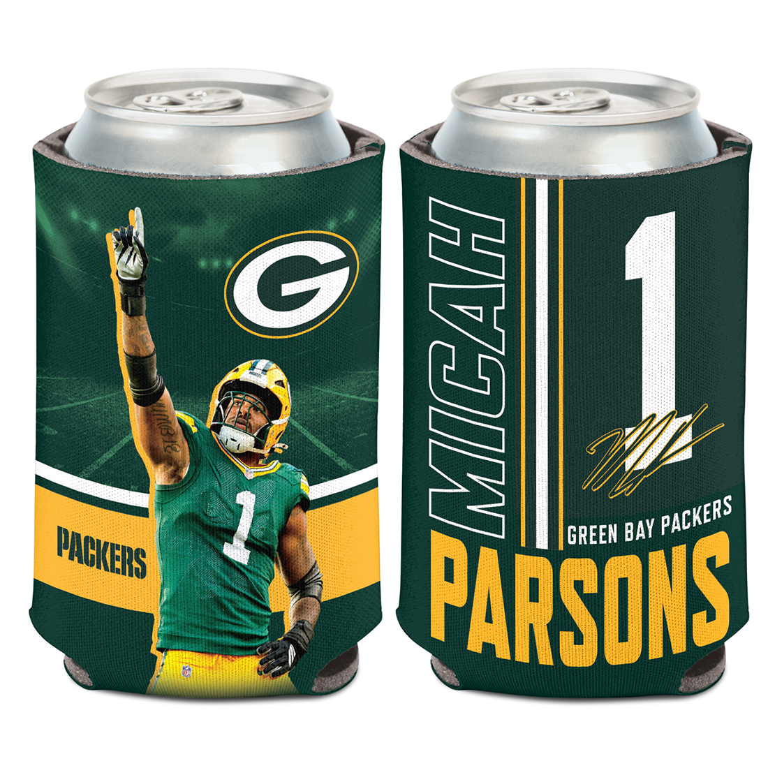 Packers Wincraft #1 Micah Parsons Block Can Cooler 2 Packers Wincraft #1 Micah Parsons Block Can Cooler