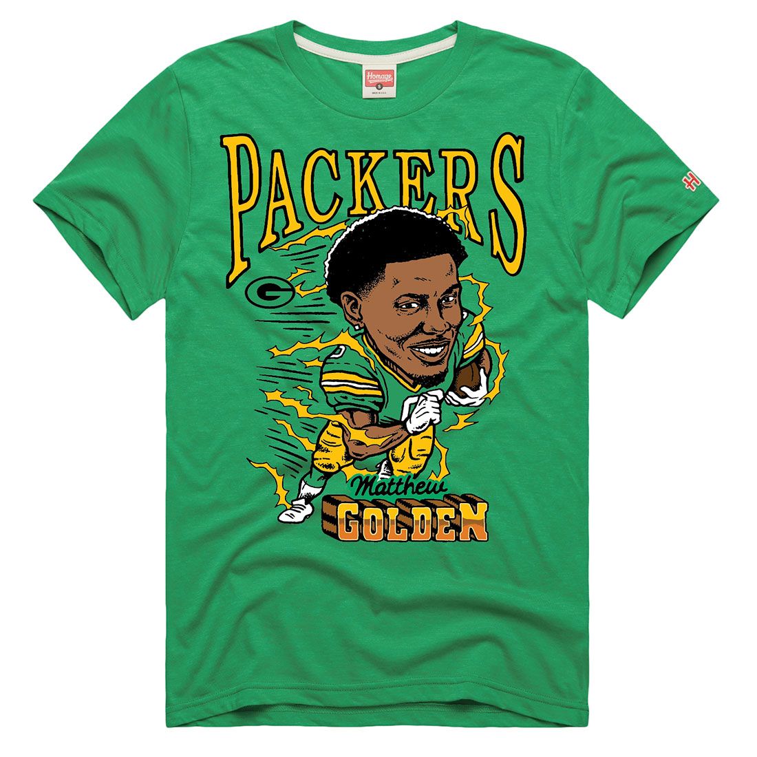Packers Homage #0 Matthew Golden T-Shirt 2 Packers Homage #0 Matthew Golden T-Shirt