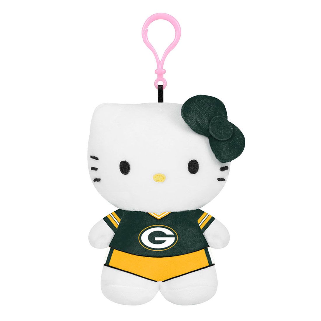 Packers FOCO Plush Hello Kitty Backpack Clip