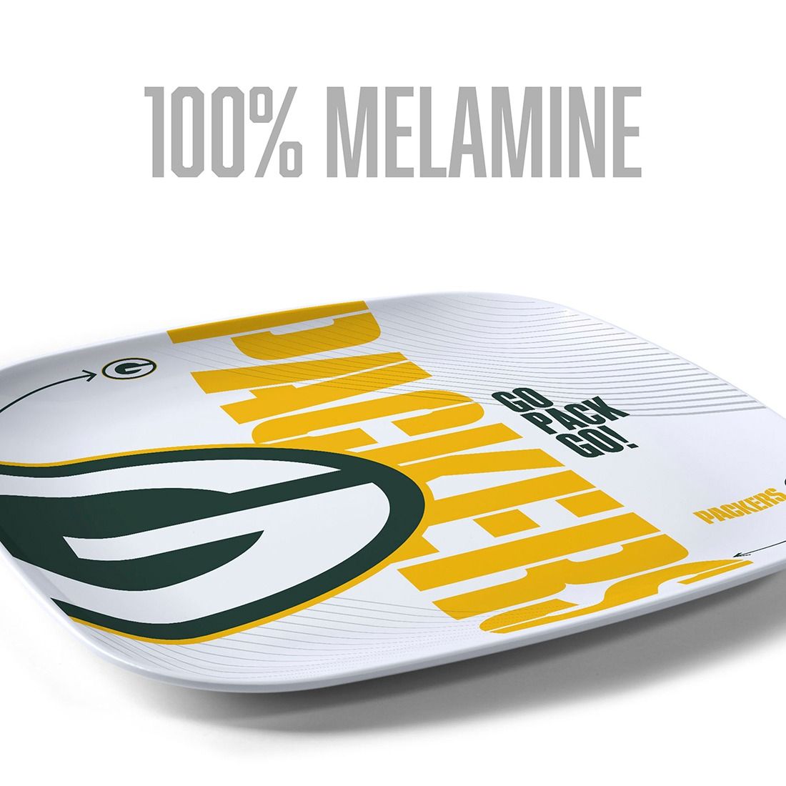 Packers Large Melamine Dinner Plate 3 Packers Large Melamine Dinner Plate