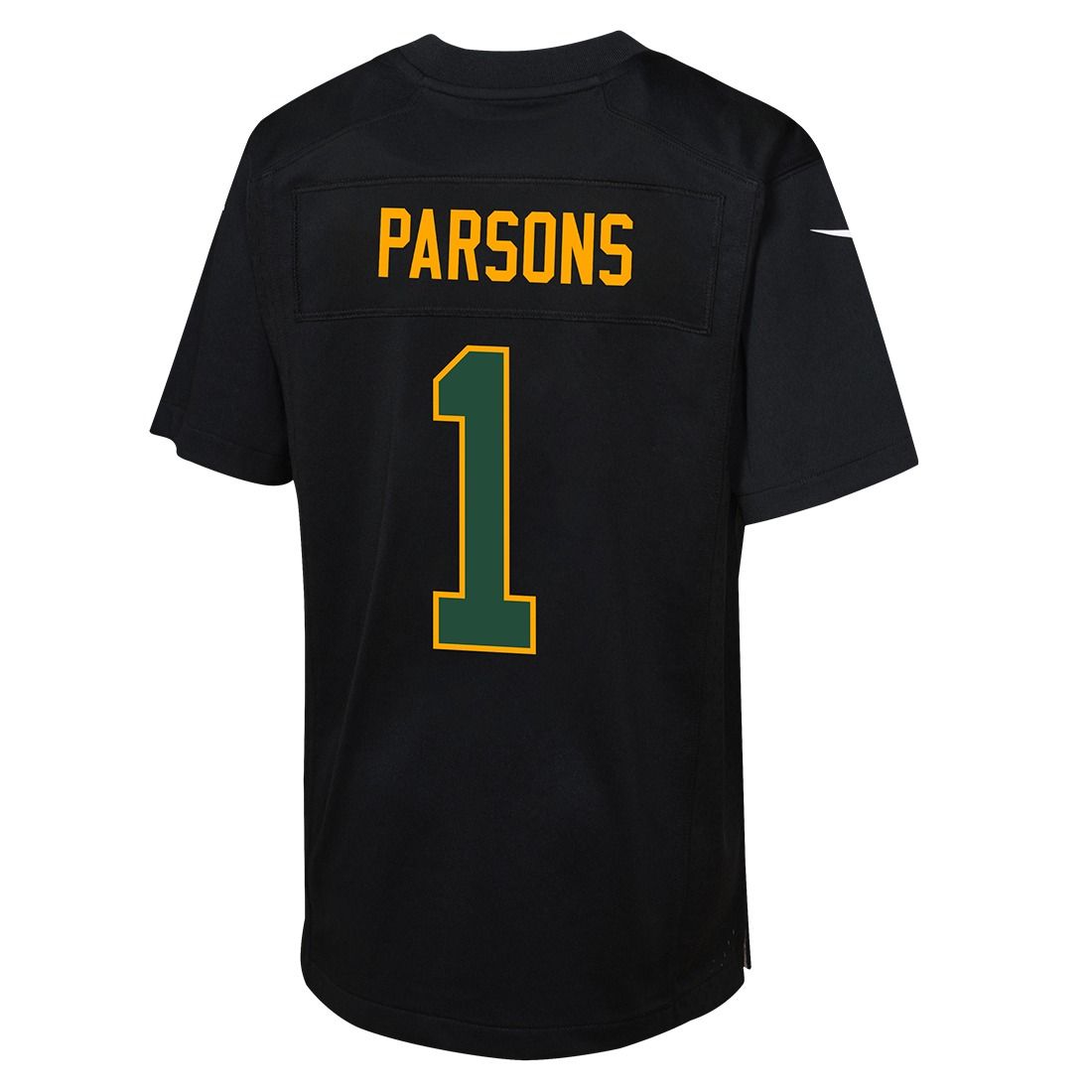 Packers Nike Youth #1 Parsons Black Game Jersey