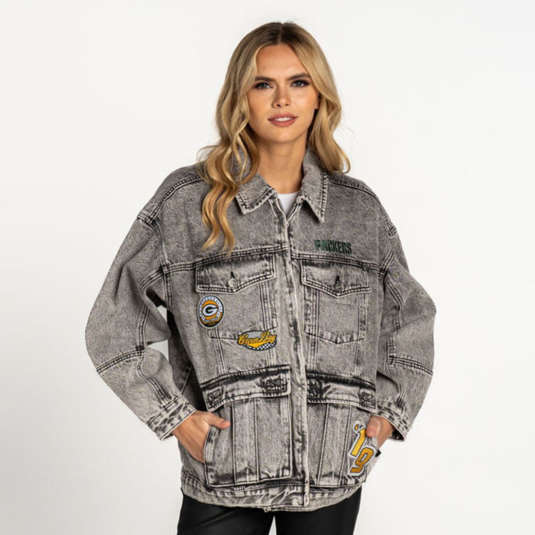 Packers Wild Collective Womens Oversized Jacket