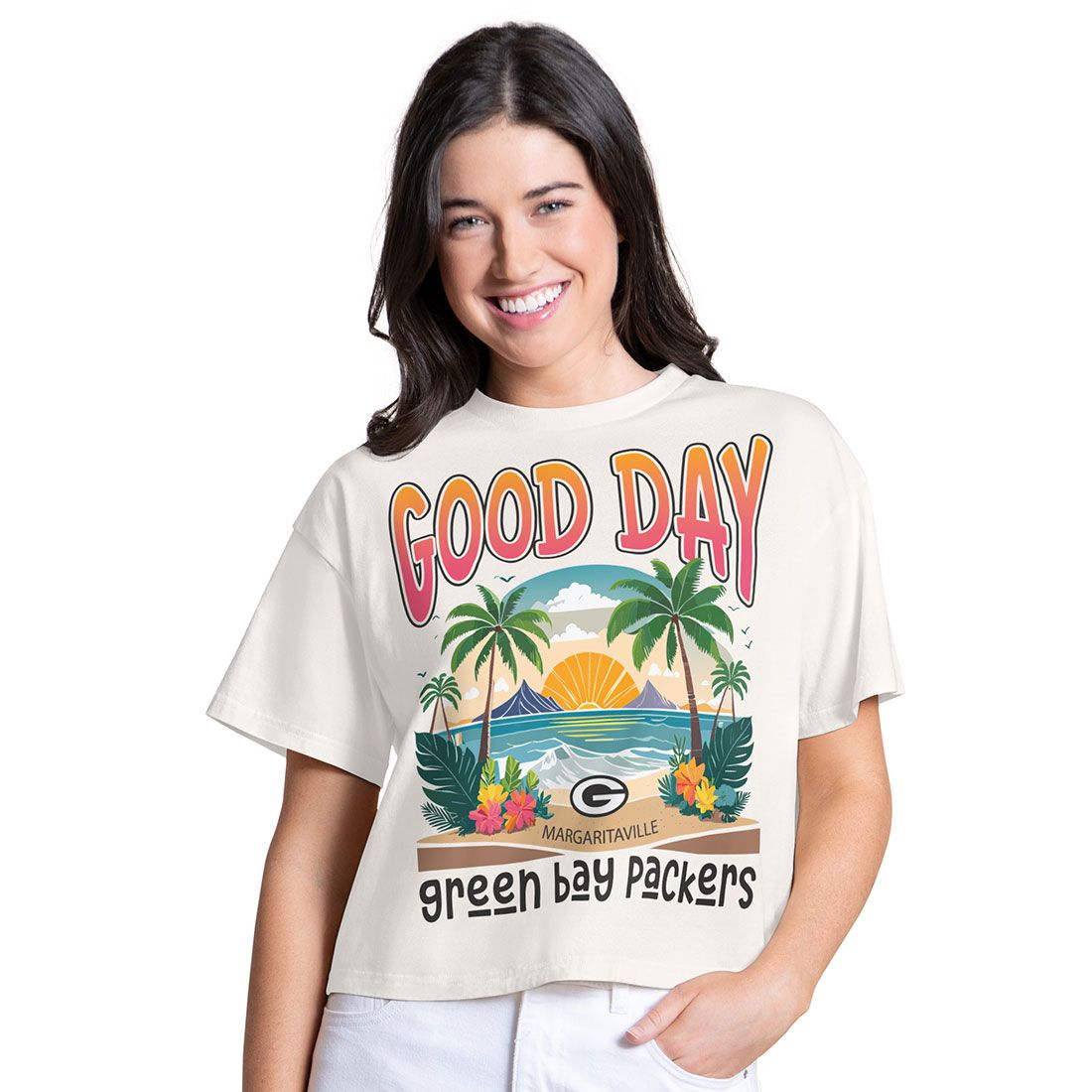 Packers Margaritaville Womens Good Day T-Shirt