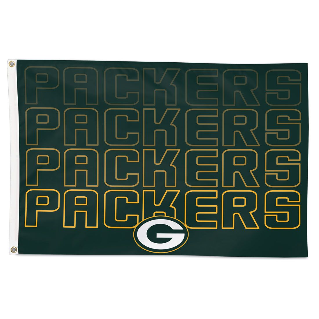 Packers Wordmark Waterfall 4 x 6 Flag