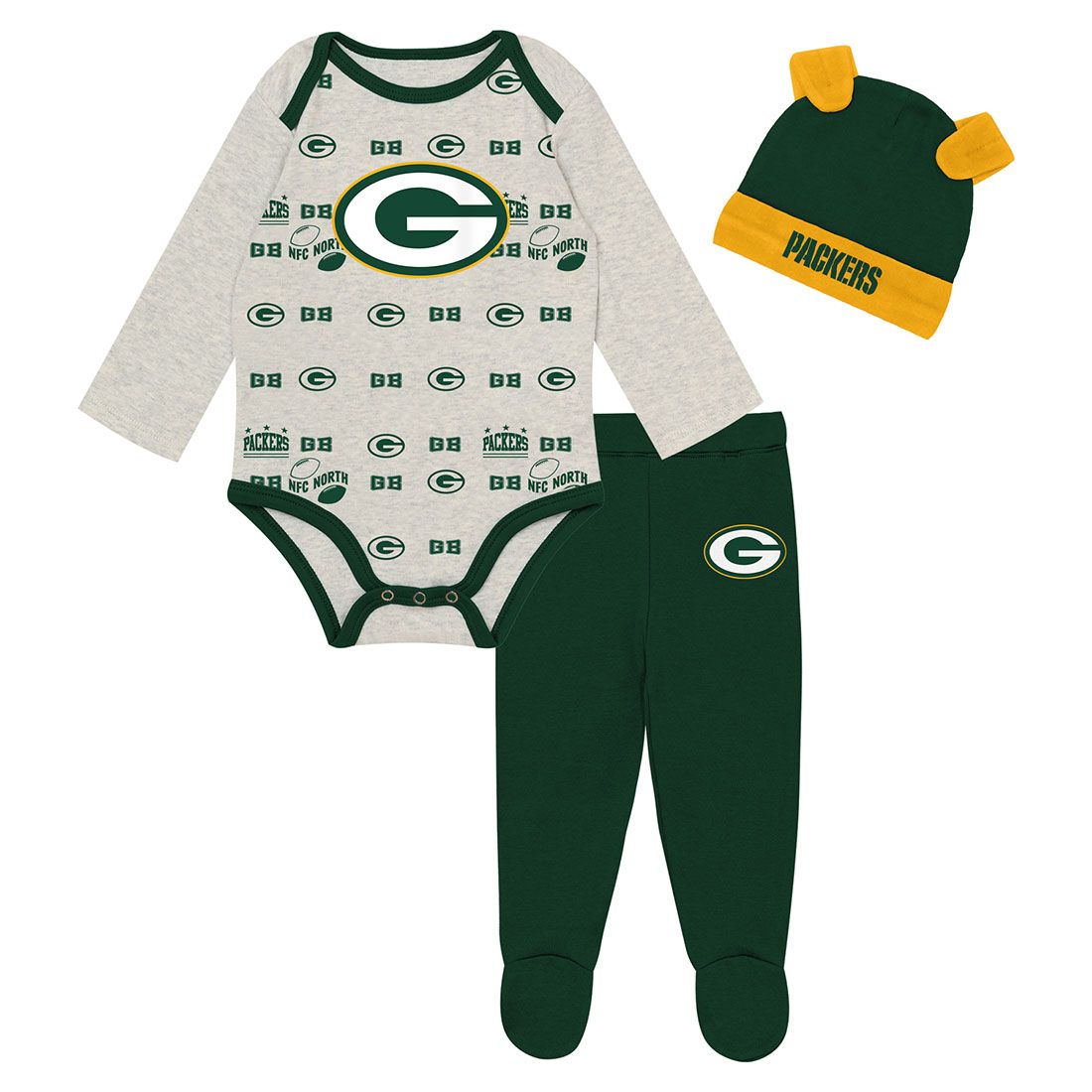 Packers Newborn Huddles & Giggles Set
