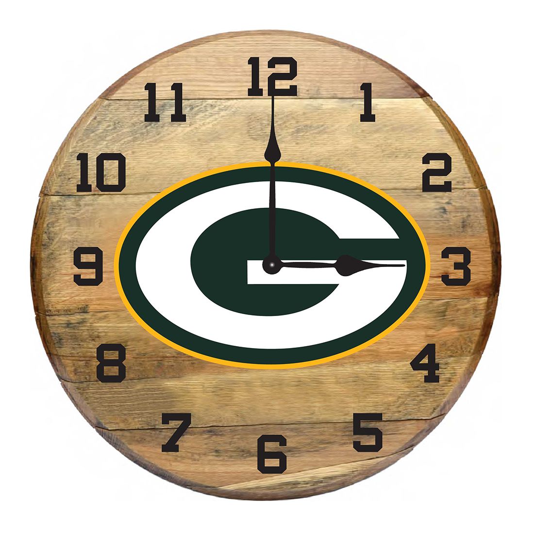 Packers Reclaimed Oak Clock