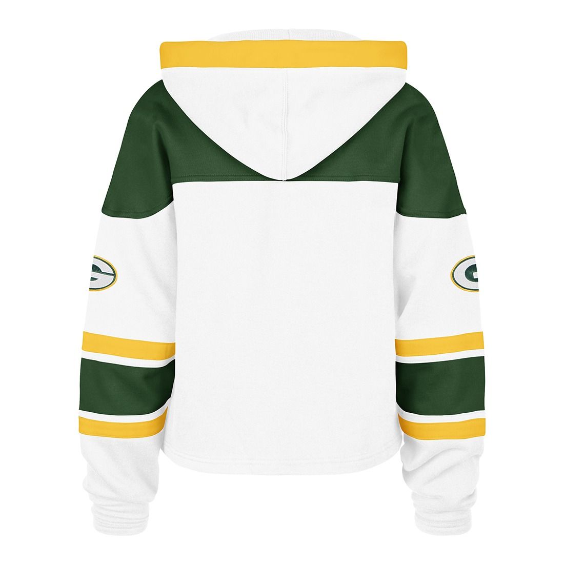 Packers '47 Womens Cut Thru Cropped Lacer Hoodie 2 Packers '47 Womens Cut Thru Cropped Lacer Hoodie