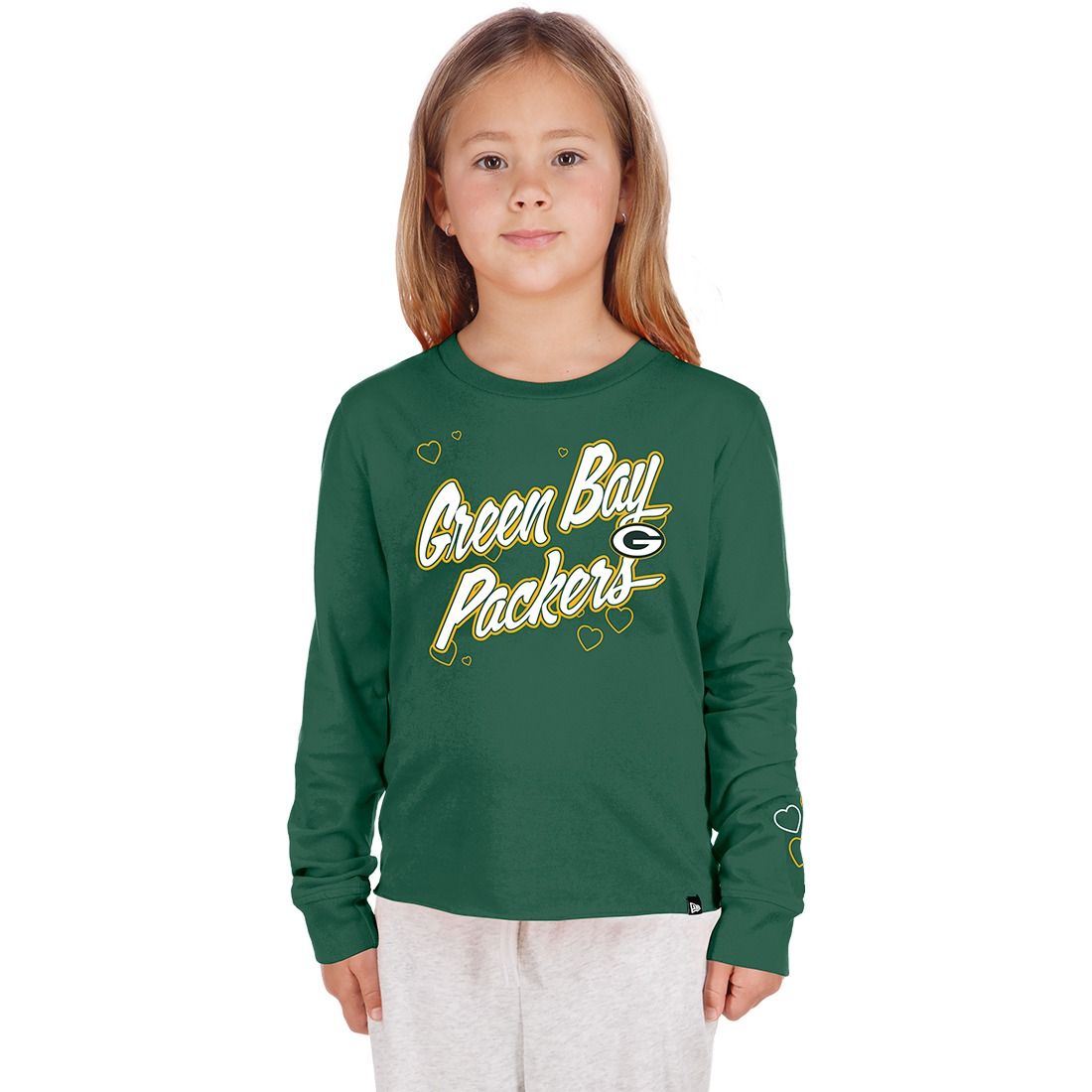 Packers New Era Girls Heart Detail T-Shirt