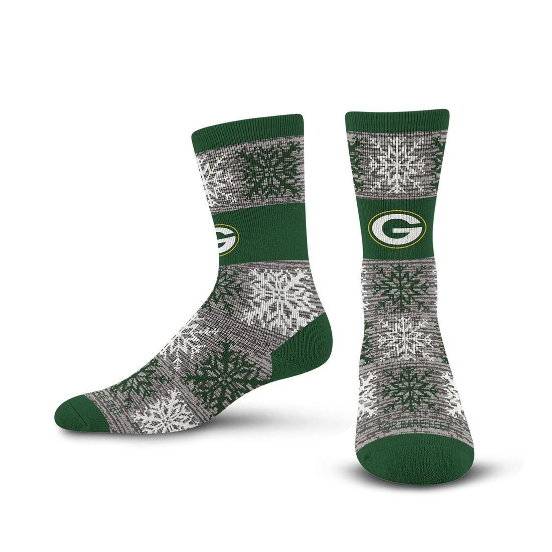 Packers Big Snowflakes Sock