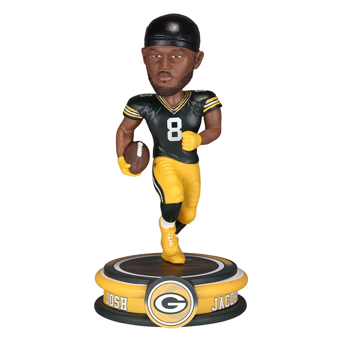 Packers FOCO #8 Josh Jacobs Neon Bobblehead 1 Packers FOCO #8 Josh Jacobs Neon Bobblehead
