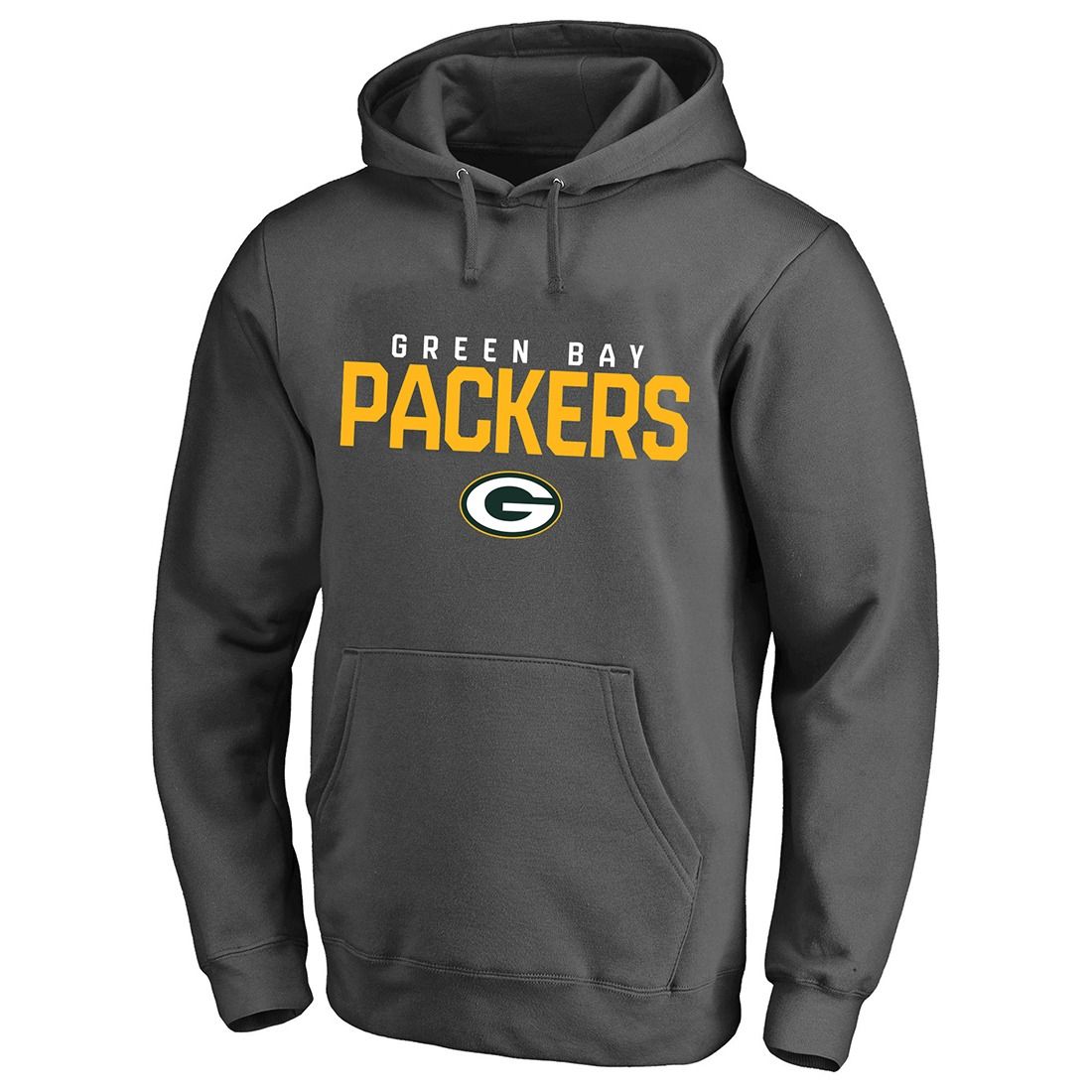 Packers Fanatics Big & Tall Charcoal Scuba Hoodie