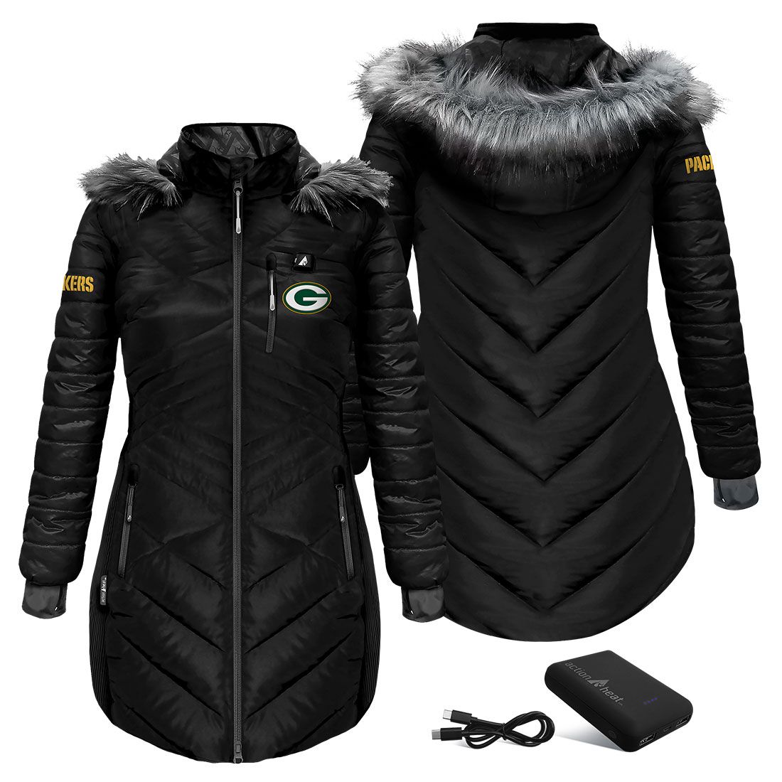 Packers Womens ActionHeat Long Puffer Jacket 5 Packers Womens ActionHeat Long Puffer Jacket