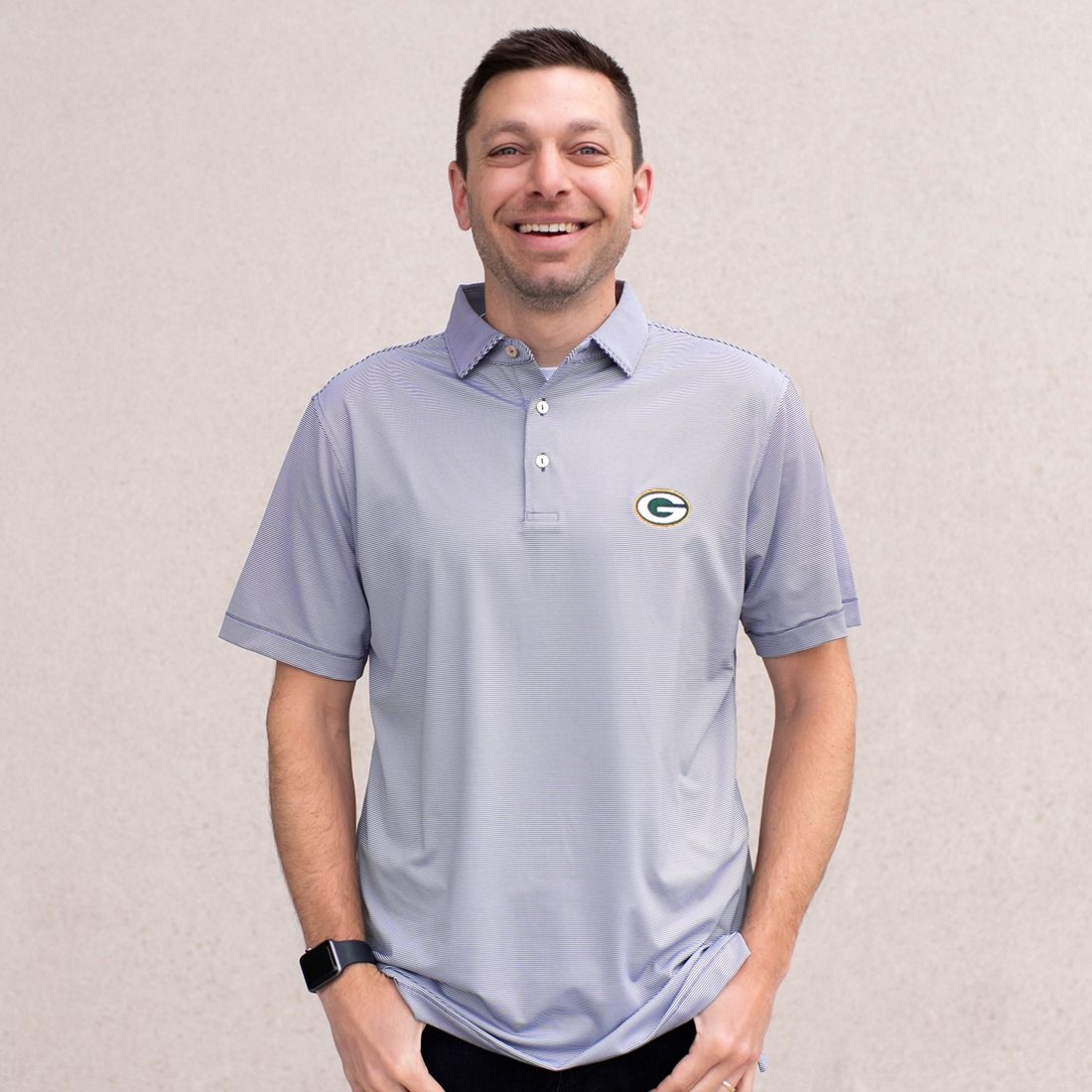 Packers Peter Millar Jubilee Performance Polo