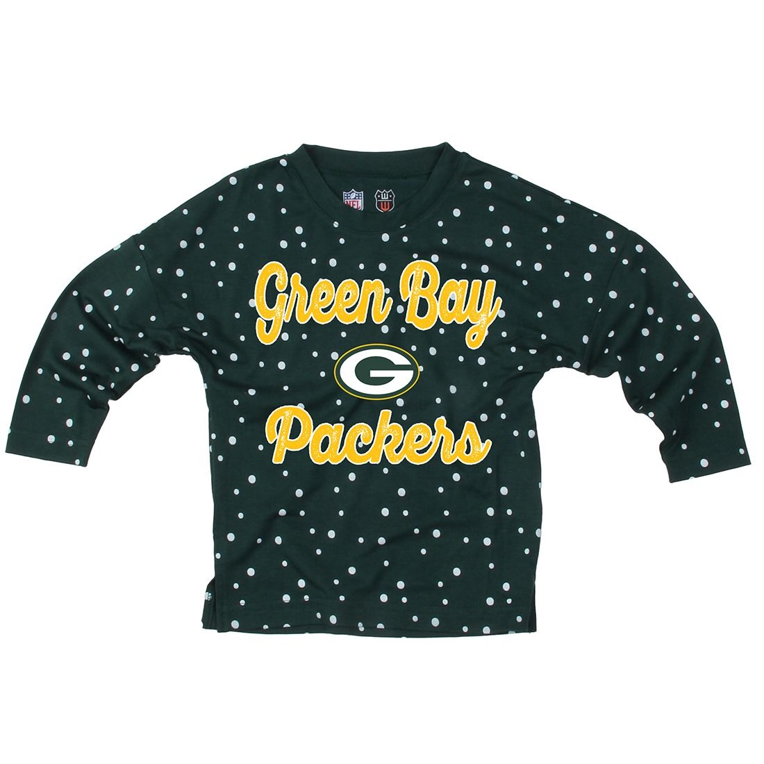 Packers Wes & Willy Girls Infant Polka Dot Top