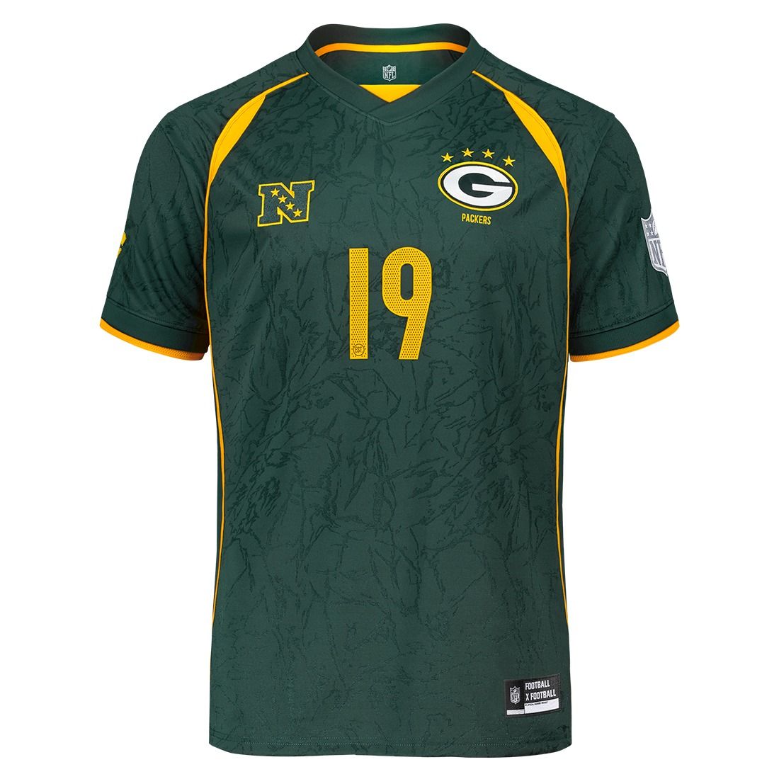Packers Fanatics Youth Football x Soccer Fan Top
