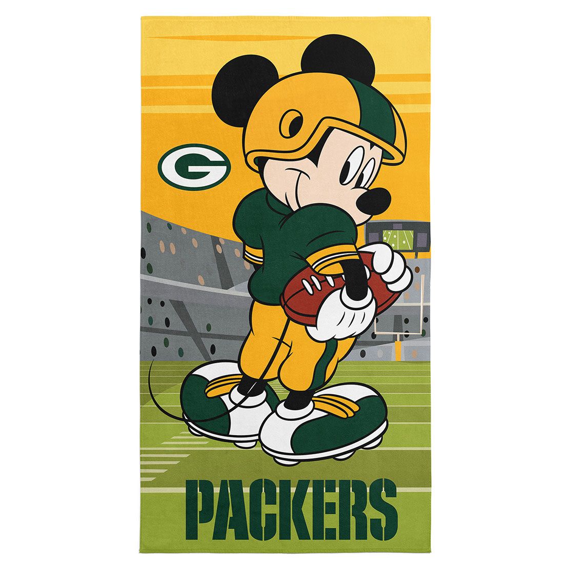 Packers Mickey Mouse Beach Towel