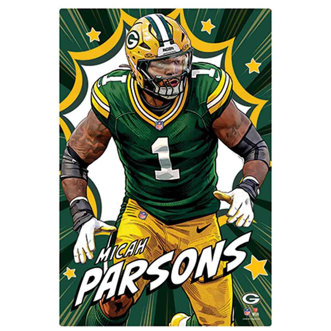 Packers #1 Micah Parsons Pop Player Canvas