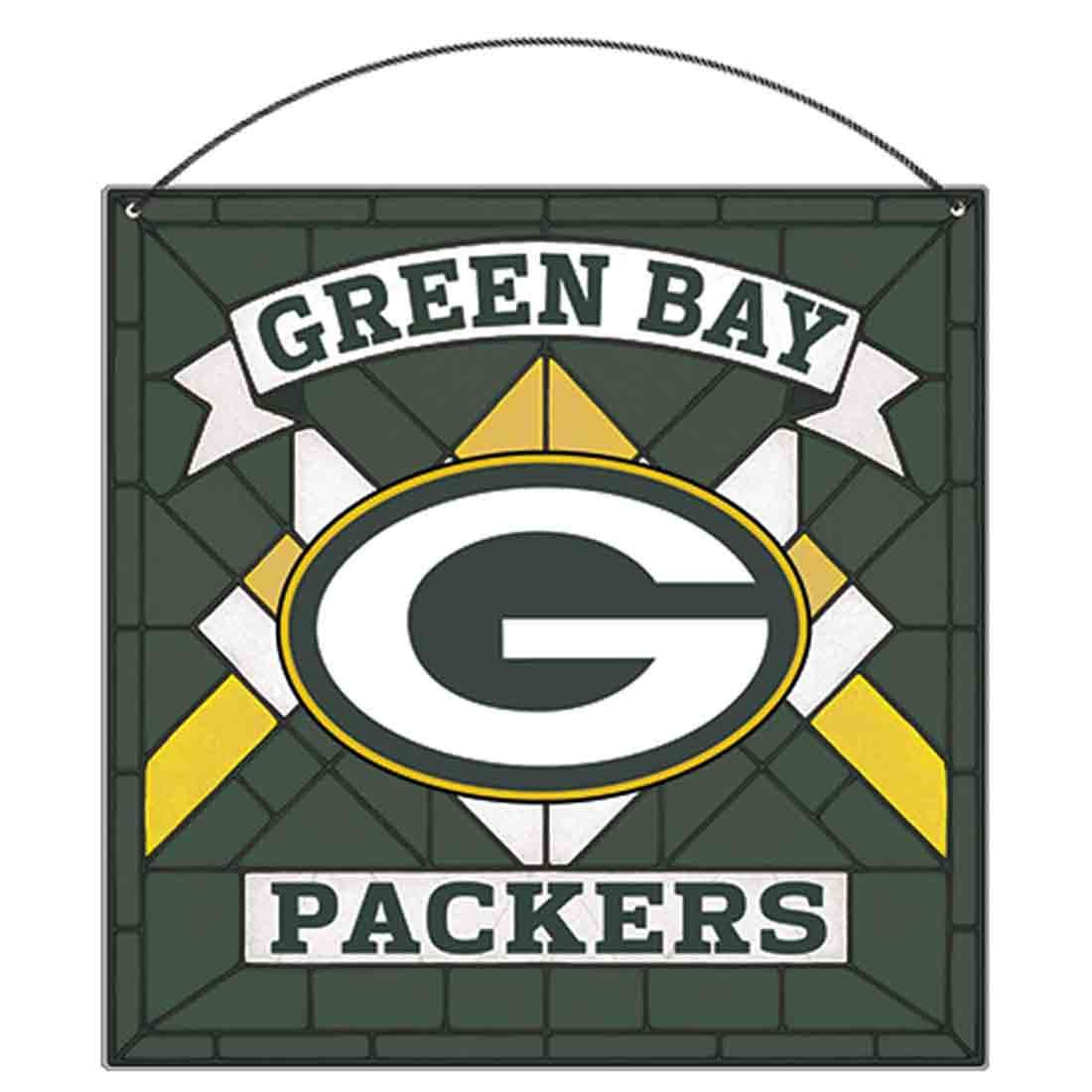 Packers Primary Stained Glass Hanging