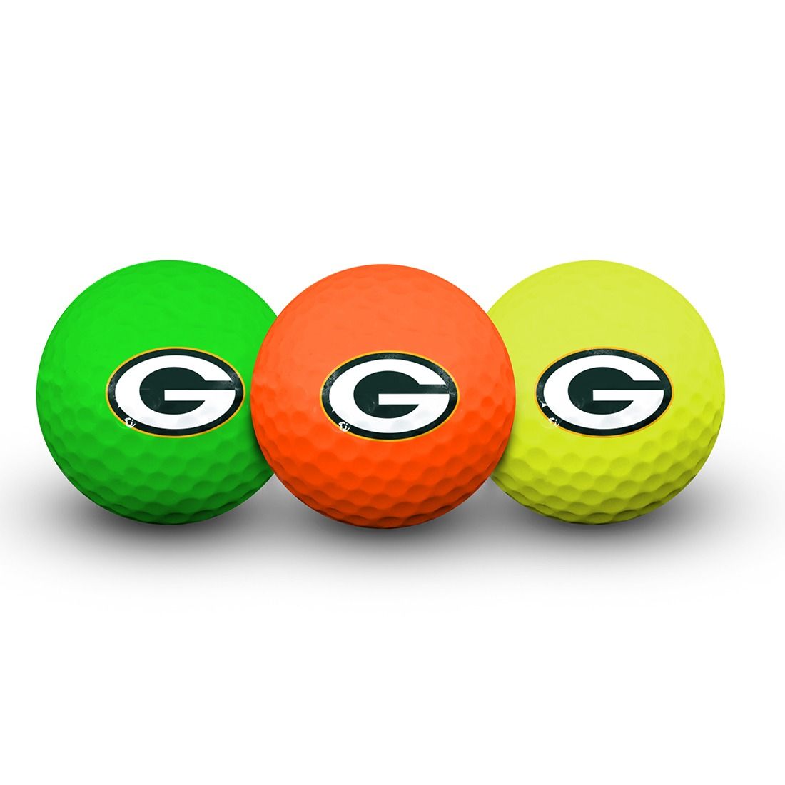 Packers Wincraft 3 pack Neon Golf Balls