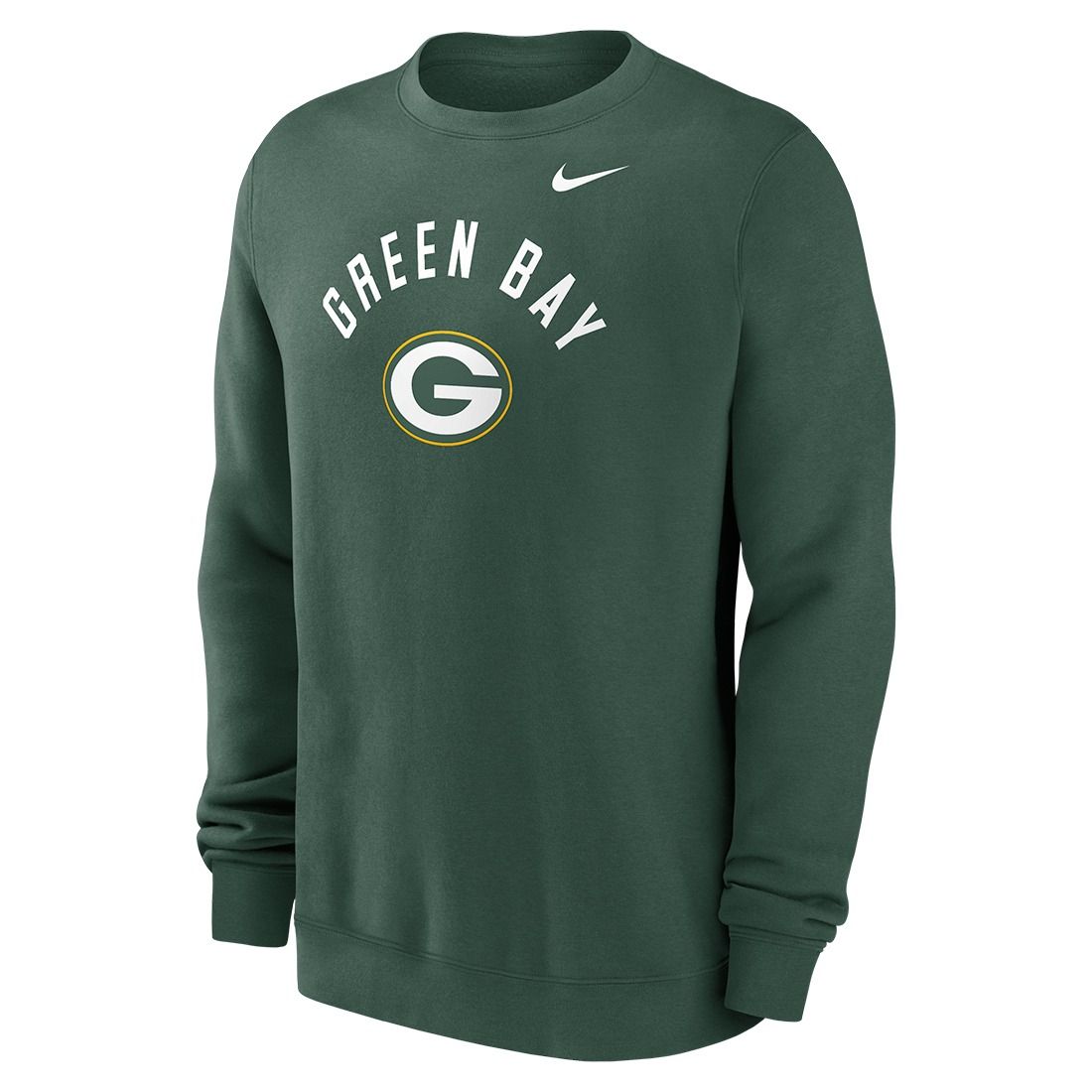 Packers Nike Club Arch Fleece Crew