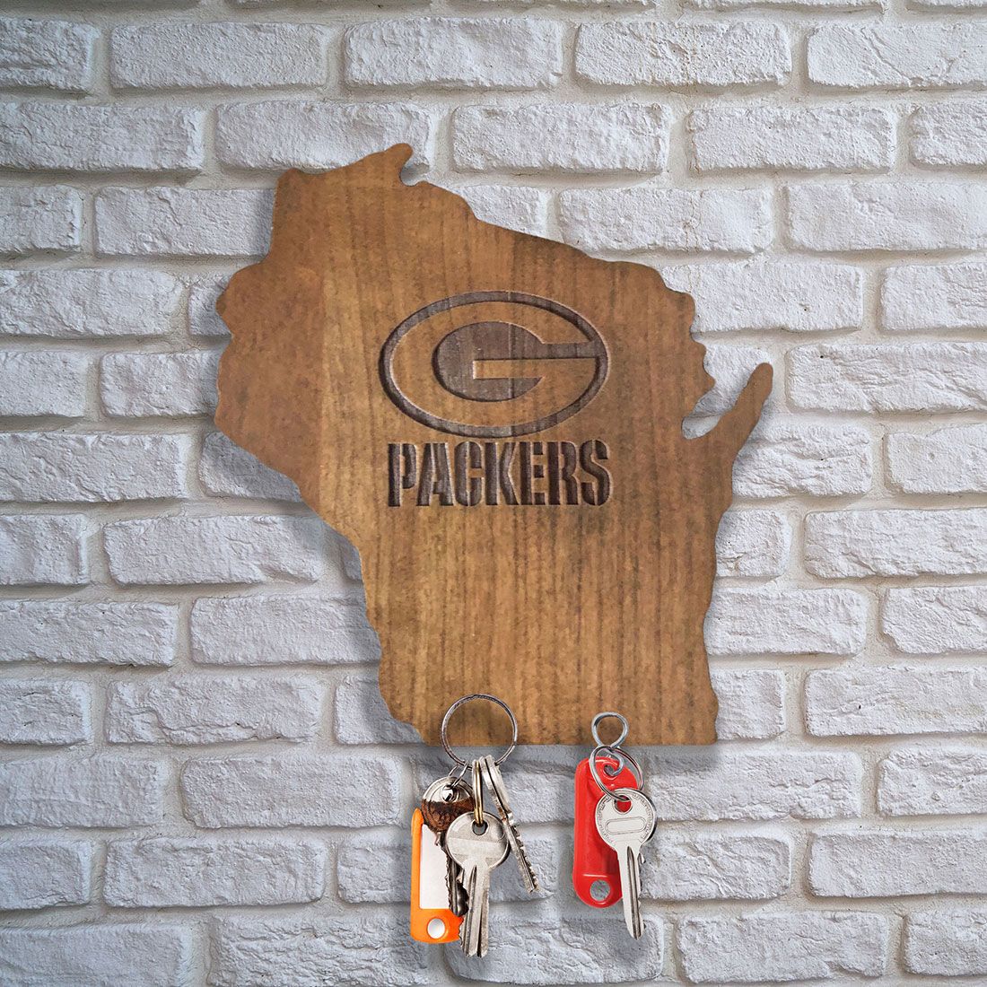 Packers Wooden Magnetic Key Holder