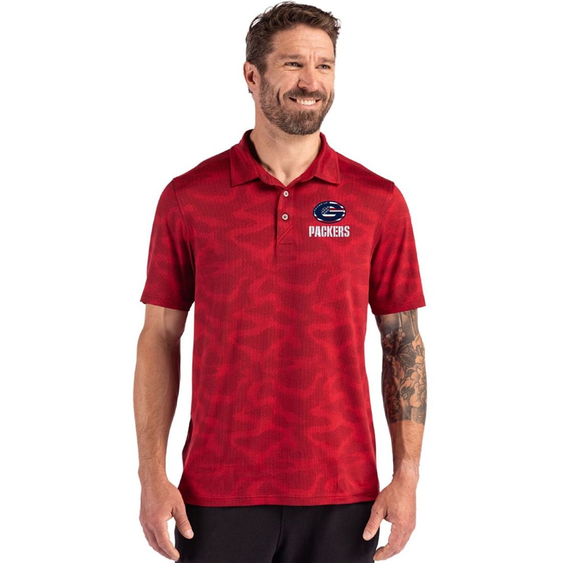 Packers Cutter & Buck Americana Coastline Polo