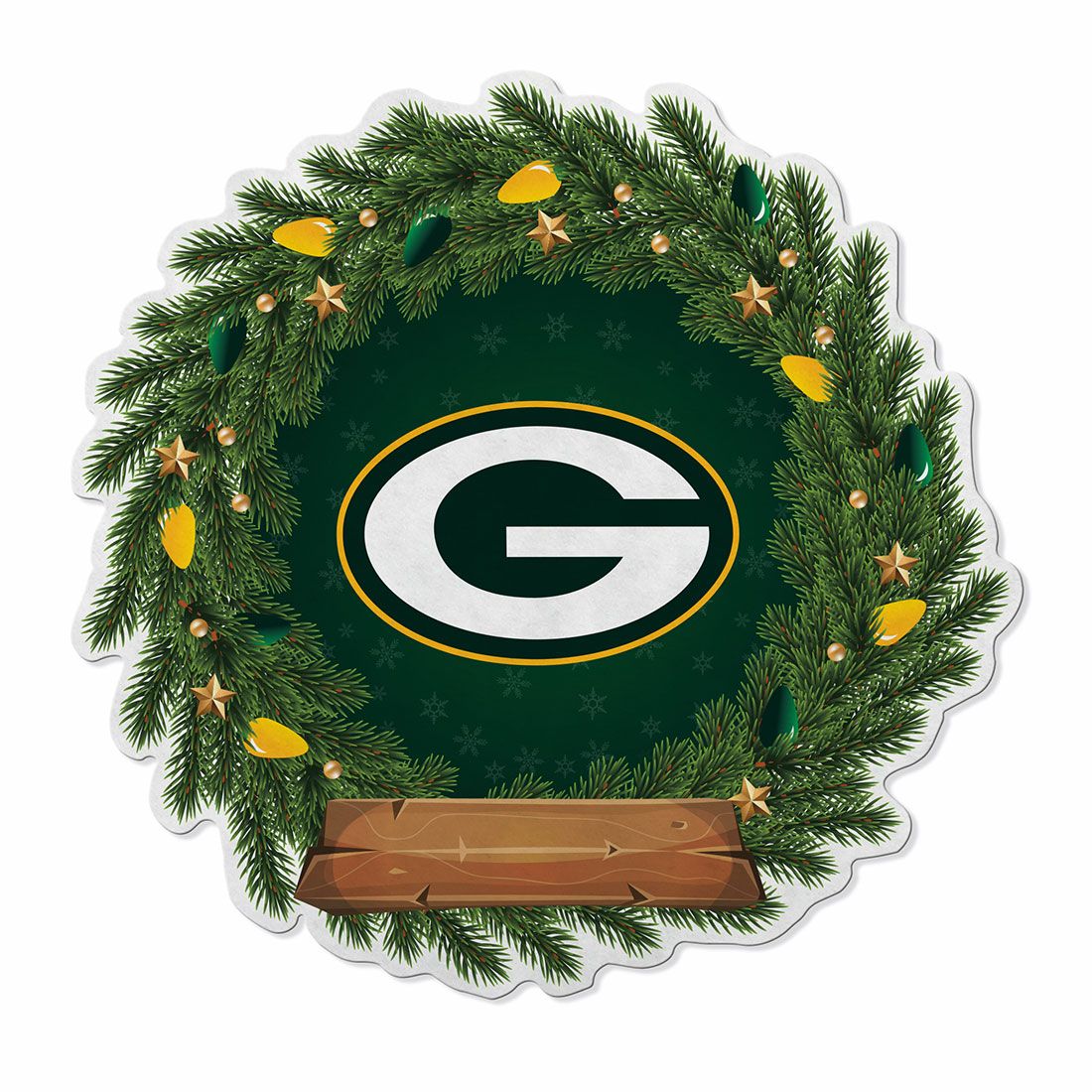 Packers Personalized Wreath Shape Pennant