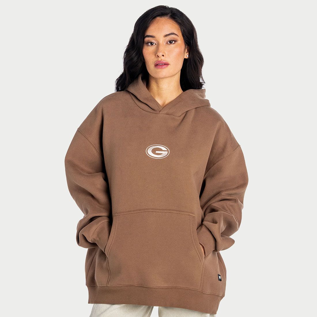 Packers Wild Collective Unisex Brown Applique Hoodie