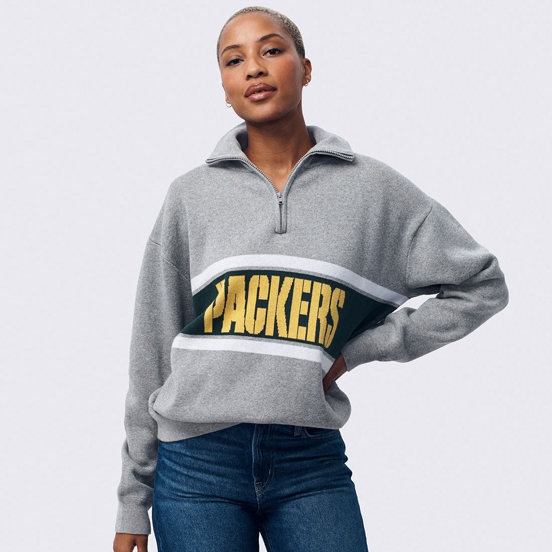 Packers Terez Womens 1/4 Zip Sweater 5 Packers Terez Womens 1/4 Zip Sweater