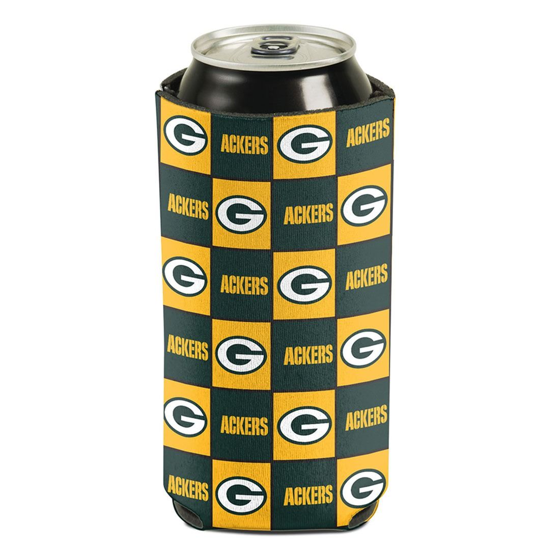 Packers WinCraft Checkered Logo Can Cooler